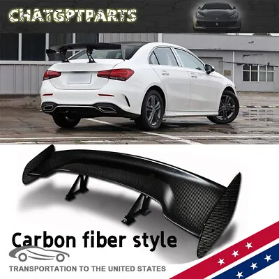 US TYPE-3 Universal 57  Carbon Fiber Adjustable Rear Trunk GT-Style Spoiler Wing • $154