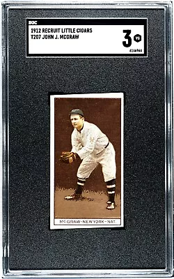 1912 T207 Recruit Little Cigars - John McGraw HOF NY Giants - Graded SGC 3 VG • $200