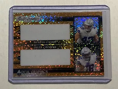 HUNTER LUEPKE - JALEN CROPPER 2023 Leaf MultiGraphics GOLD Sparkles PROOF 1/1 • $2.99