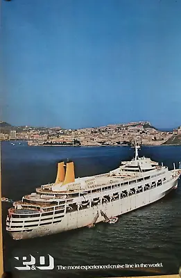 P&o  Canberra   Reprint Of A Publicity Poster 'most Experienced Cruise Line' • £20