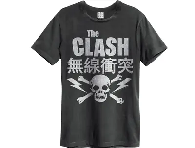 £31.27 • Buy Amplified Mens Tee The Clash - Bolt Charcoal New