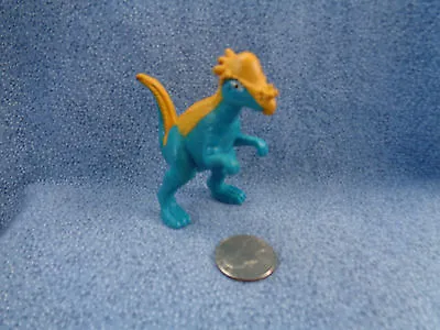2008 Mattel Aqua Blue & Yellow Dinosaur PVC Figure 3 1/4  • $1.22