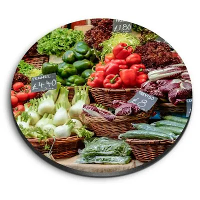 Round MDF Magnets - Vegetables Healthy Eating #12993 • £4.99