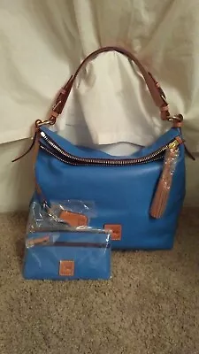 Dooney & Bourke Mckenzie Hobo Bag & Wristlet Ocean Blue New W Tags/Protect Bag • £279.69