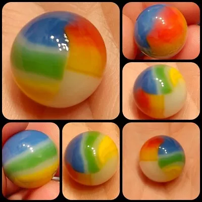 ☪️Vintage Vitro Agate Beach Ball Marble .61  Mint-☪️ • $14.99