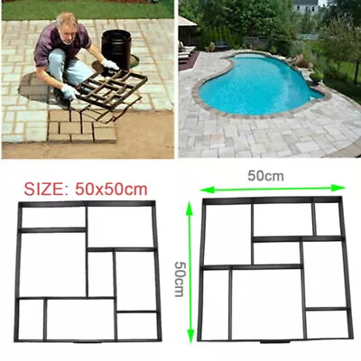 Reusable Garden Paving Pavement Mold Patio Concrete Stone Path Walk Maker Mould • £14.89