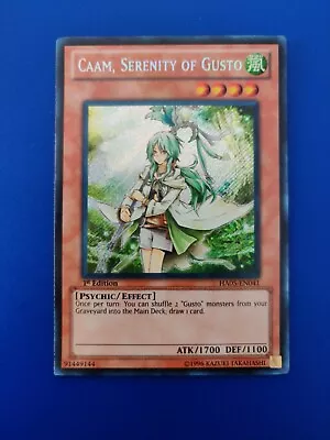 Caam Serenity Of Gusto ScR 1st Edition Yu-Gi-Oh Single Near Mint NM HA05-EN041 • $6.45