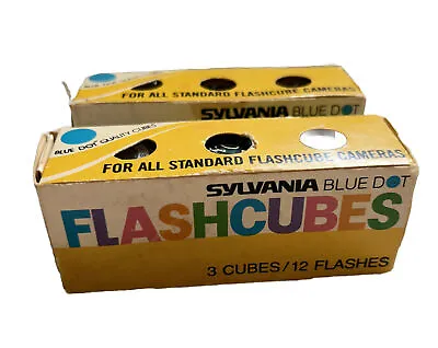 Pair Of Vintage Sylvania Blue Dot Flashcubes • $8.95