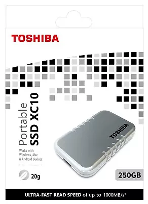 $49 • Buy Toshiba XC10 Portable SSD 250GB - Silver - New - Sealed