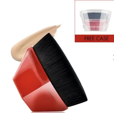 Kabuki Foundation Six Corners Powder Makeup Brush With Case. Item On Sale! • $6