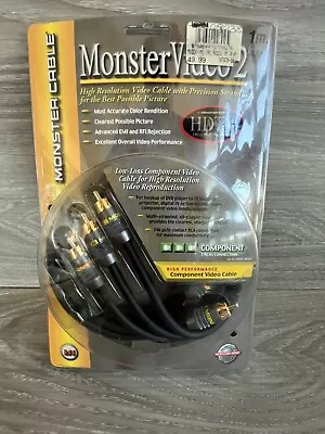 NOS NEW Monster Cable MV2CV-1M  VIDEO 2 Series  Component Video Cable - 1 Meter • $13