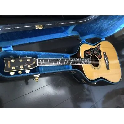 YAMAHA  FG-401W Acoustic Guitar Orange Label Vintage W/ Hard Case Japan • £661.91
