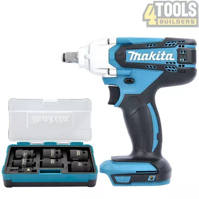 Makita DTW190Z 18V Li-Ion 1/2  Impact Wrench With B-69733 7 Pcs 1/2in Socket Set • £108.99