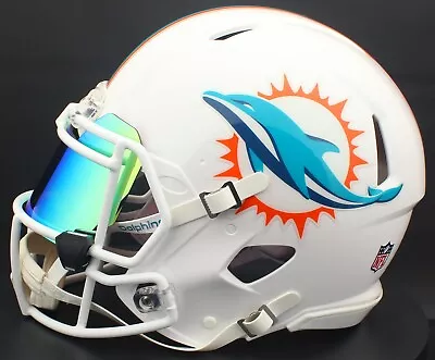 MIAMI DOLPHINS NFL Gameday AUTHENTIC Football Helmet W/ Eye Shield Visor • $359.99