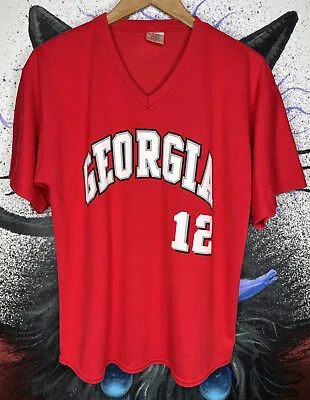 Vintage Georgia Bulldogs Baseball Jersey #12 Made In USA - M • $17