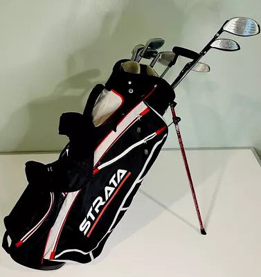 Callaway Strata Mens 9 Piece Complete Golf Set W/Bag And Cover RH VGC • $198.99