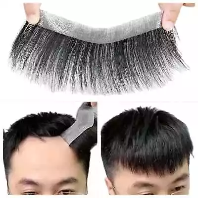 Thin Skin Base Hairline Human Short Hairpiece Male Toupee Natural Hairline Remy • $68.60