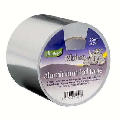 £7.49 • Buy Aluminium Foil Tape Rolls 50/100mm X 10/45m Silver Self Adhesive Heat Insulation
