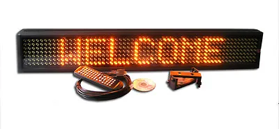 New! One Line Semioutdoor Ultra Bright AMBER LED Programmable Scrolling Sign 38  • $307.50