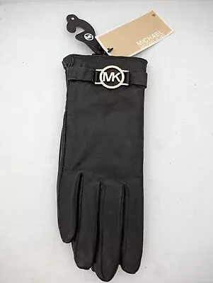 Michael Kors Mk Brown Leather Gloves Medium • $30