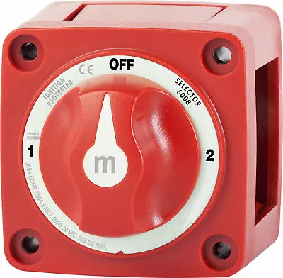 New 300A 6008 M-Series Mini Boat Marine Battery Switch 3 Position Red • $23.31