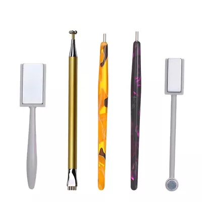 5Pcs Nail  Tool Set Double Head Flower   Pens And Y6G2 • $7.60