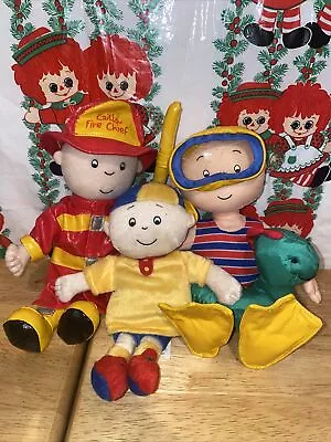 Vintage Caillou Plush Dolls Caillou Fire Chef Swimming Caillou W/ Floaty Goggles • $40