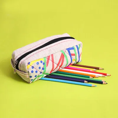 £20.60 • Buy Multicolor Handloom Pencil Case Makeup Cosmetic Storage Cute Purse For Women NEW