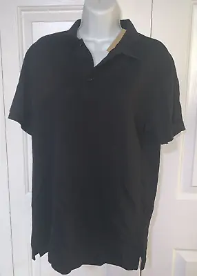 NWT Burberry-Men's Short Sleeve Polo Shirt -2 Button-M-Black • $30