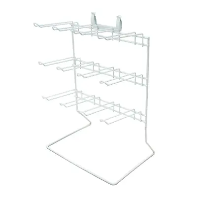 Counter Hook Display Stand With 12 Fixed Hooks In White Retail Shop (K9AW) • £37.32
