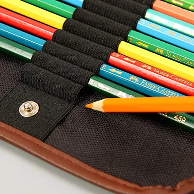 Brush Soft Pencil Wrap Canvas Case Roll Painting Storage Bag Stationery Cover • $13.82