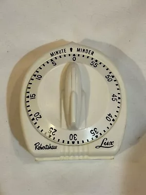 VTG Yellow Robertshaw Lux 60 Minute Minder Kitchen Timer CP2428 Atomic Rocket Kn • $19.99