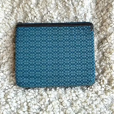 Coach Monogram Blue Padded IPad/Tablet Case • $30