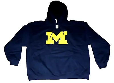 Michigan M Hoodie Sweatshirt PULLOVER MASCOT NAVY YELLOW XL X LARGE NWT • $27.99