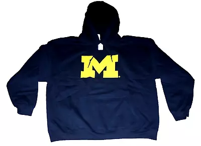 Michigan M Hoodie Sweatshirt Pullover WOLVERINES MASCOT NAVY YELLOW M NWT • $27.99