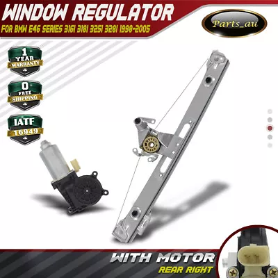 For BMW 99-05 316i 318i 320i 325i 330i E46 Window Regulator W/ Motor Rear Right • $76.43