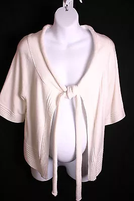 Duo Maternity White Acrylic Sweater Poncho Large Nwt • $24.99