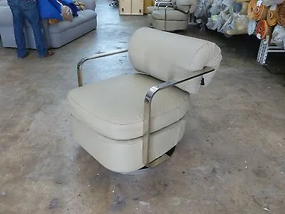 Super Rare Space Age Chrome And Leather Milo Baughman Lounge Chair • $1600