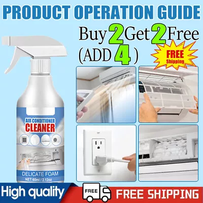 Household Air Conditioner Foaming Cleaner Air Con Coil Foam Cleaning Spray Hot • $10.22