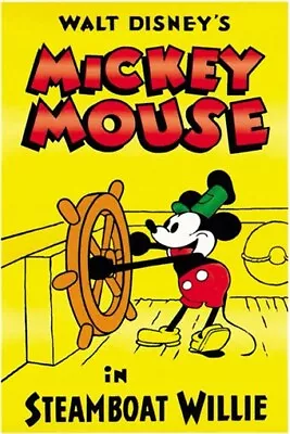 Steamboat Willie (1928) Mickey Mouse Disney Cartoon Poster Print • $6.49