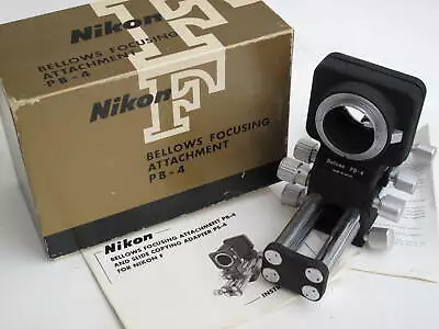 $150 • Buy Nikon Bellows Focusing Attachment PB-4 With Instructions/BOX, US SELLER  LQQK 