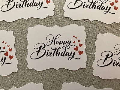 £3.70 • Buy 14 Happy Birthday Card Making Toppers Craft Embellishments Sentiments