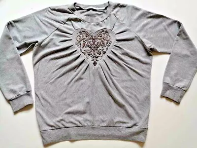 Viktor & Rolf For H&M Heart Beaded Sweater Jumper Wedding Guest M 6/8/10 EUC  • $69