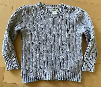 Ralph Lauren Kids Grey Knit Jumper Size 12 Months • $30