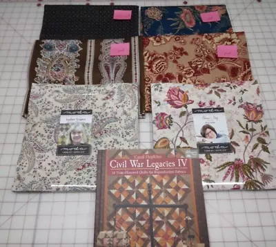 Moda Civil War Reproduction Fabric Lot: 2 Layer Cakes 6 + Yards And Book • $75