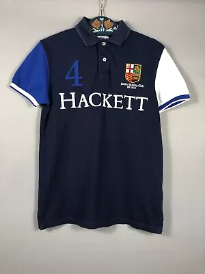 Hackett London Rowing Club Polo Cotton Blue Men Size S • $24.99