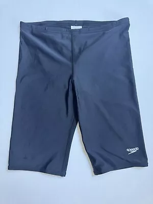 Speedo Men's Swimsuit Jammer PowerFlex Eco Solid Adult New Black 32 • $24.90