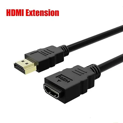 $4.80 • Buy HDMI Extension Cable Type A Male To Female HDMI Lead V1.4 3D