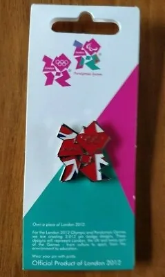 Official London 2012 Union Jack Logo Olympic Games Enamel Trading Pin Badge • £2.99