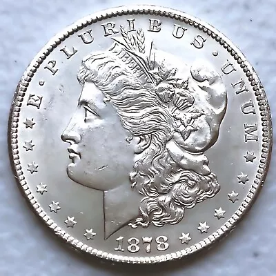 1878-s Better Date Au/unc Morgan Silver Dollar 90% $1 Coin Us #e149 • $55